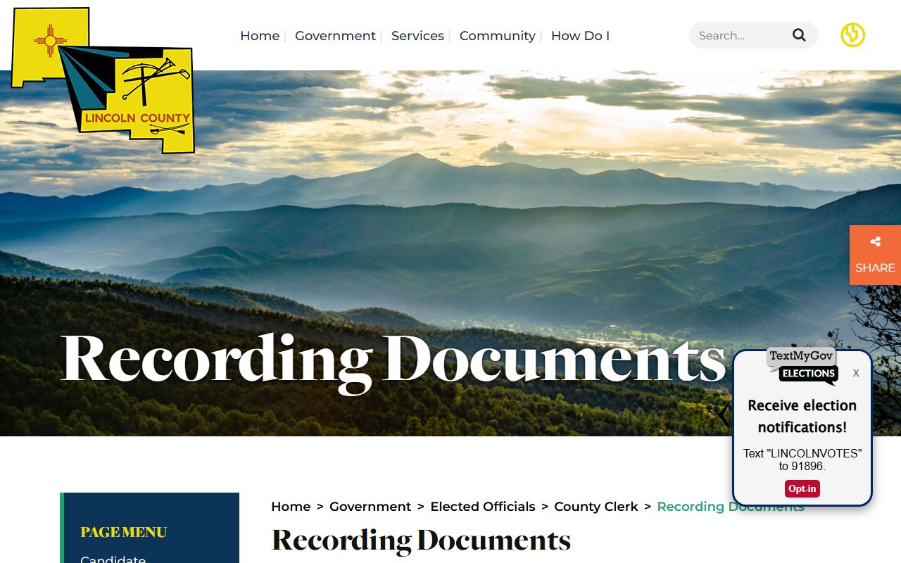 Lincoln County Clerk recording documents and District Court Clerk distinction