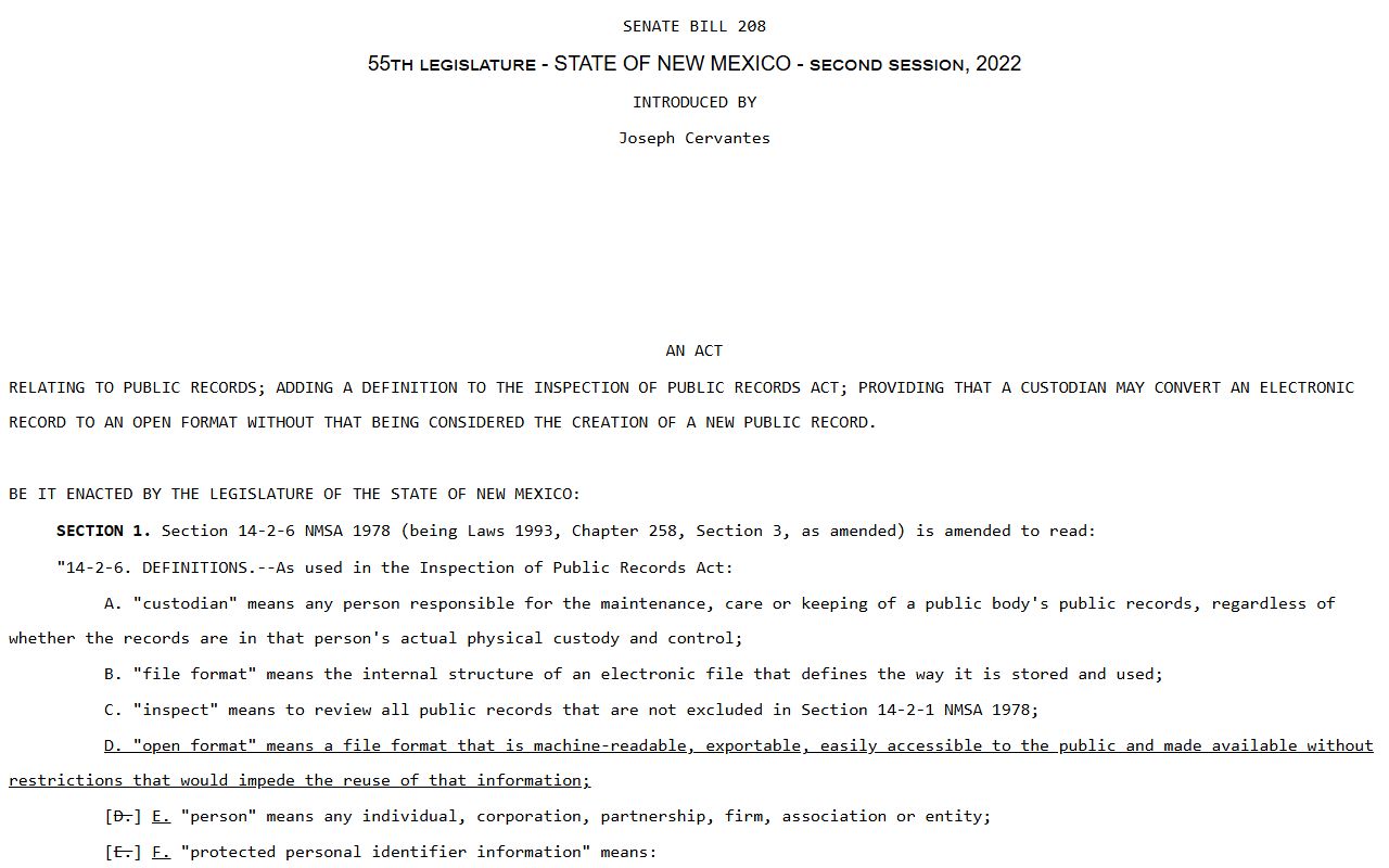 Lincoln County District Court Clerk records written IPRA request