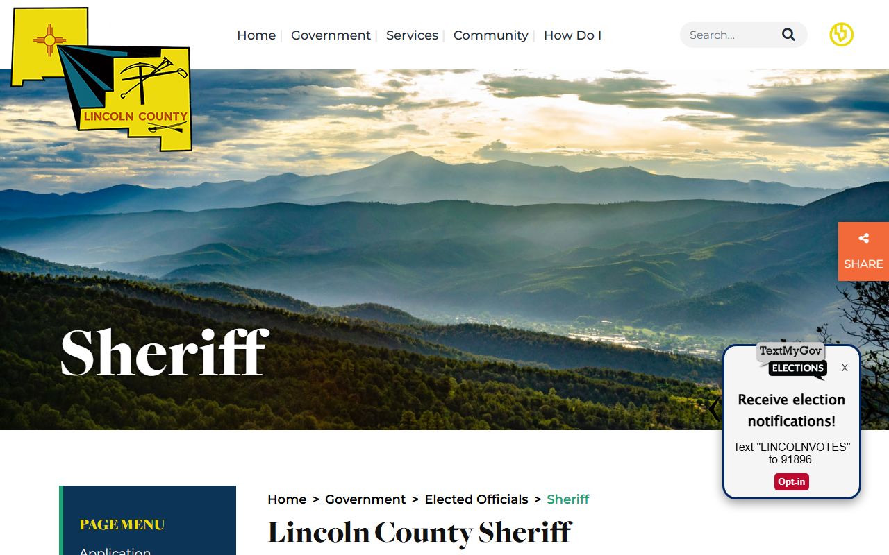 Lincoln County arrest records sheriff page