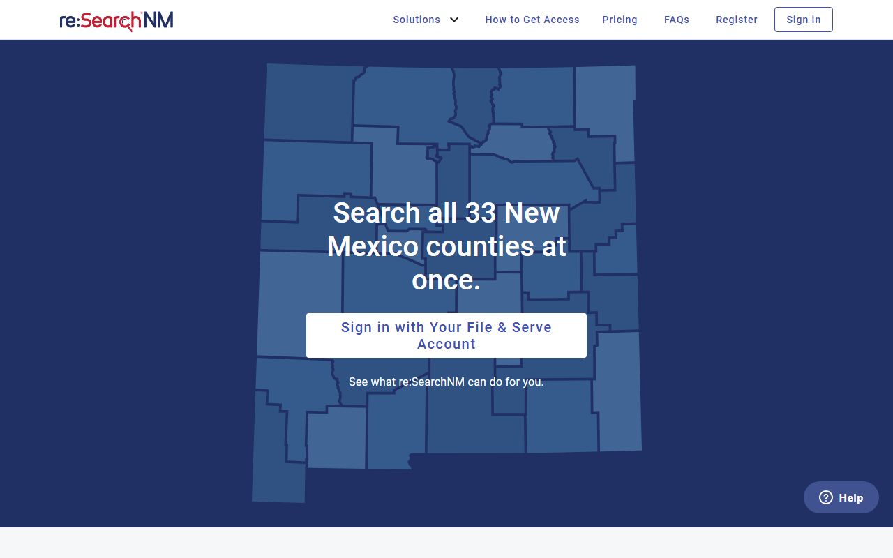 Lincoln County court records re:SearchNM registered access portal