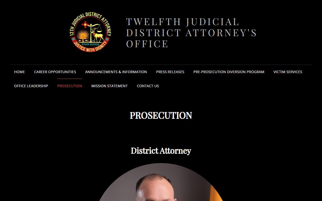 Lincoln County criminal court records Twelfth Judicial District Attorney prosecution page