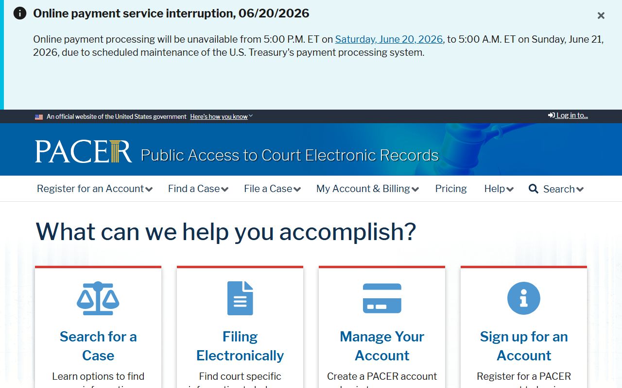 Lincoln County District Court records PACER federal access
