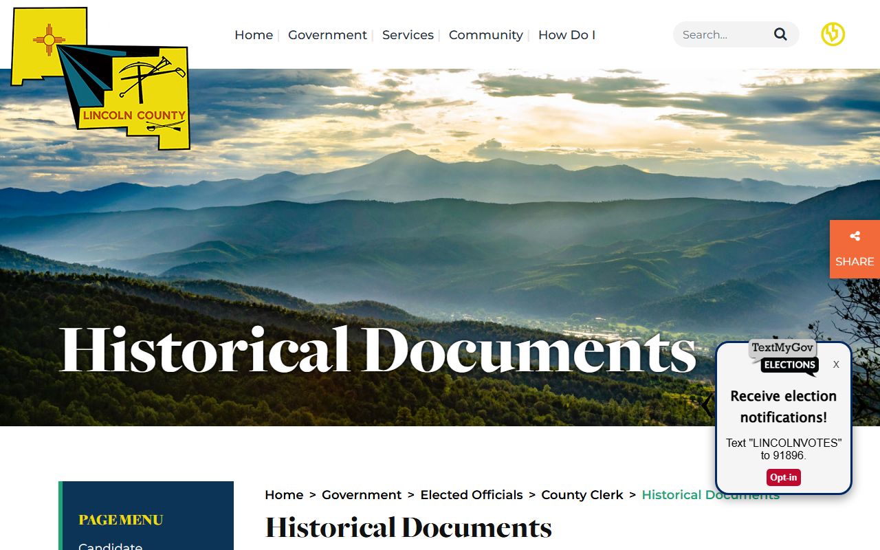 Lincoln County historic marriage and divorce records